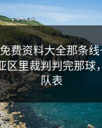 49图库免费资料大全那条线一对照，亚冠东亚区里裁判判完那球，勇士全队表