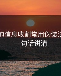 爱游戏的信息收割常用伪装法，我用一句话讲清